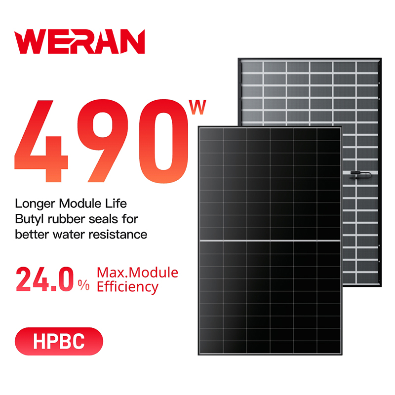WERAN EcoLife 480-490W ডুয়াল গ্লাস বিসি সোলার প্যানেল LR7-54HJD হাই-এন্ড আবাসিক পিভি মডিউল