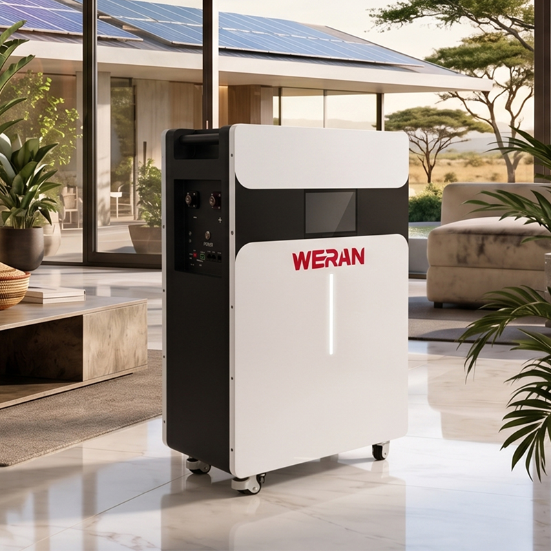 হোম এনার্জি স্টোরেজের জন্য WERAN 51.2V 314Ah 16kWh রোলার টাইপ LiFePO4 ব্যাটারি প্যাক
