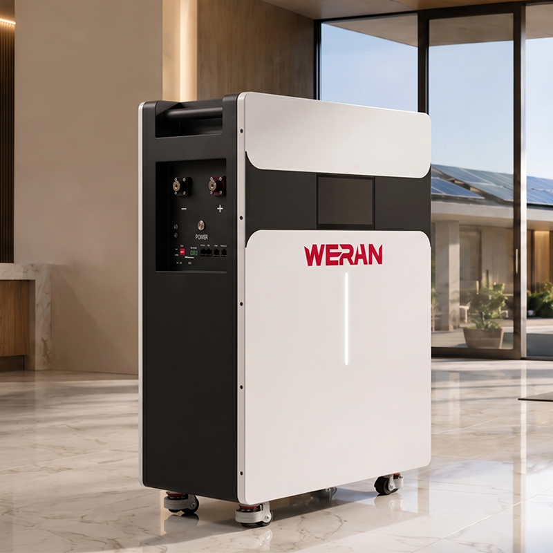 হোম এনার্জি স্টোরেজের জন্য WERAN 51.2V 314Ah 16kWh রোলার টাইপ LiFePO4 ব্যাটারি প্যাক